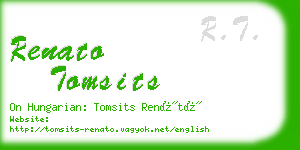 renato tomsits business card
